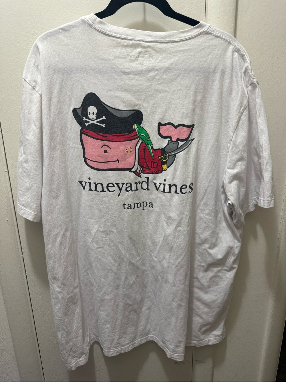 Vineyard Vines White Short-Sleeve Pocket Tee with Whale Graphic